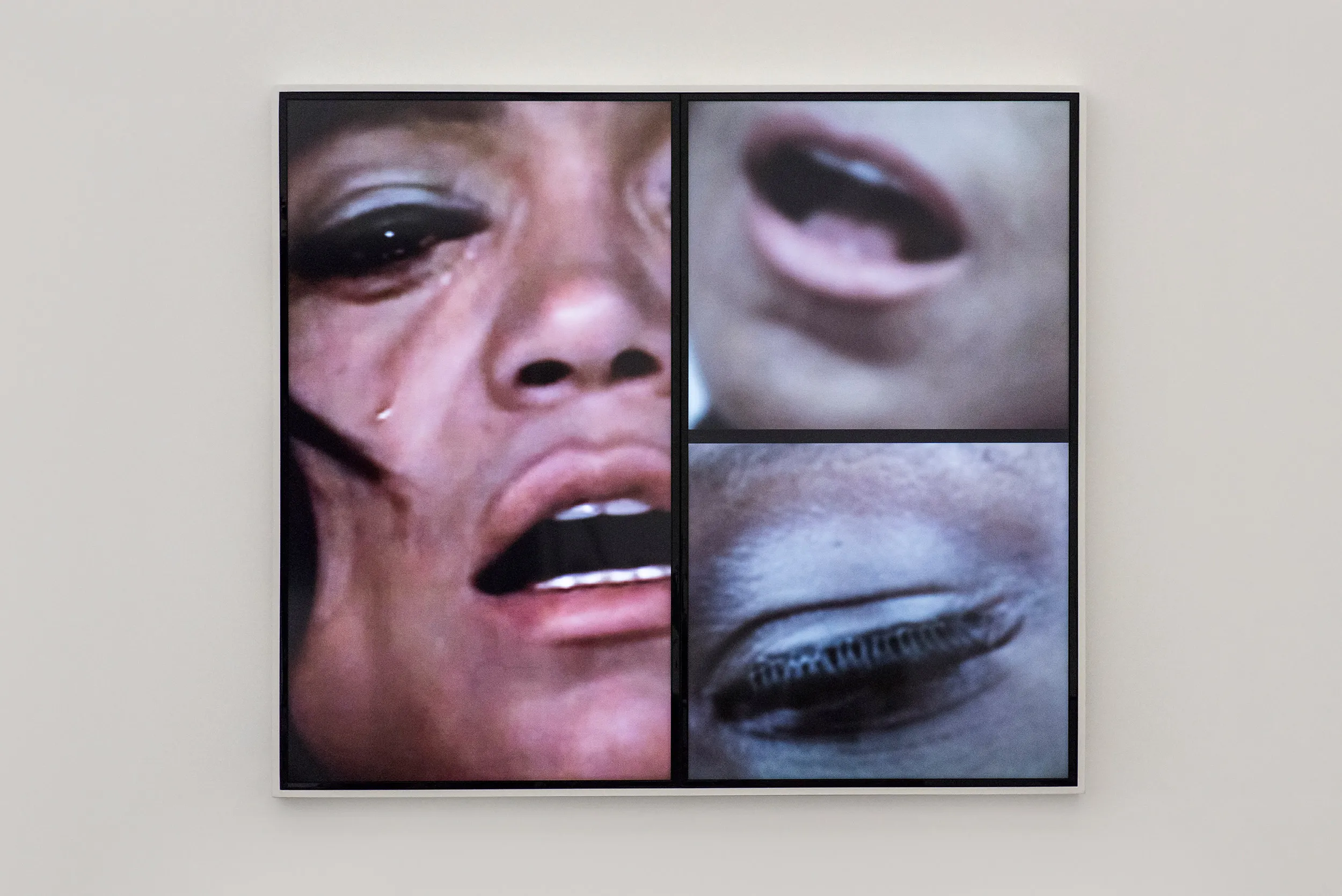 Pictures of mouths and eyes.
